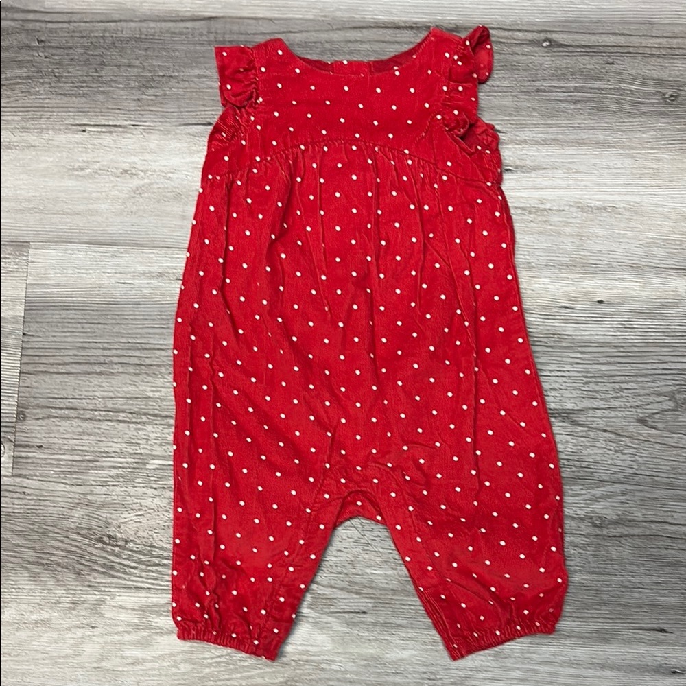 Red Polka Dot Kids Jumpsuit 5/$20